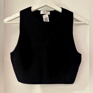 Babaton Black Ribbed Women's Top